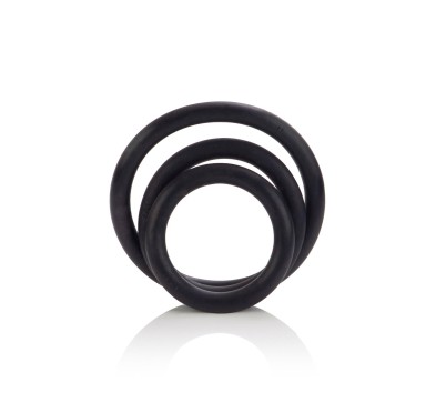 Pierścień-RUBBER RING BLACK SET 3PCS